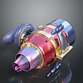 Colorful Metallic Mechanical Component With Polished Purple Red Gold Blue Finish And Precision Structure