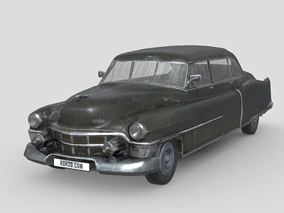 Vintage Old Car With Classic Design And Details 3d model