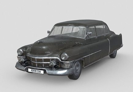 Retro car classic car 3d model