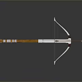 Traditional Handcrafted Bow With Wooden Grip White Frame And Archery String Design