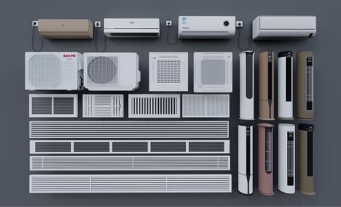 modern air conditioning 3d model