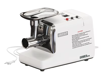 CAMBRO Electric Meat Grinder For Kitchen With Stainless Steel Parts And White Design 3d model