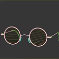 Golden Round Glasses With Metal Frame Vintage Style Classic Design For Modern Casual Wear Accessory