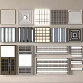 Diverse Design Grille Lights With Multiple Styles For Indoor Ceiling Lighting Applications 3d model