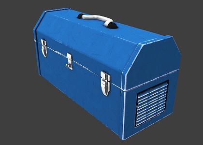 Toolbox Hardware Box Equipment Box Industrial Box Old Box Blue Box Storage Box Toolbox Hardware Box Equipment Box Industrial Box Old 3d model