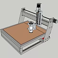Industrial CNC Router Machine With Precision Worktable And Metal Frame For Wood Processing 3d model
