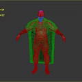 Red Haired Bearded Muscular Warrior With Fur Vest Blue Shorts Knee Pads And Red Boots