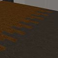 Wooden Flooring With Contrasting Dark And Brown Patterned Design And Shiny Finish