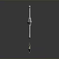 Medieval Weapon Sword With Polished Metal Blade Ornate Hilt And Sheath