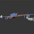 Crossbow Mechanical Crossbow Shift Bow and Arrow Shoot Far Equipment Weapons High-tech Crossbow 3d model