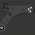 Blue Metal Control Arm Hardware Tool with Bolts Holes and Smooth Surface