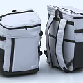 Gray And Black Practical Backpack Design With Durable Straps And Functional Pockets 3d model