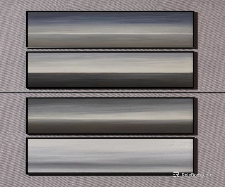 Modern Brushed Metal Strips With Gradient Color And Sleek Design 3d model
