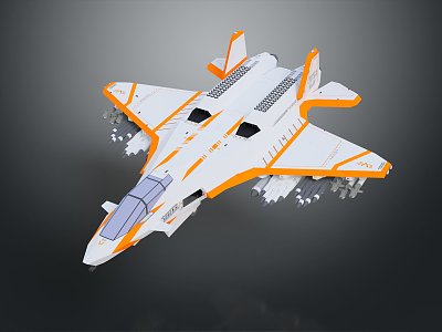 Modern fighter sci-fighter sci-fighter space fighter 3d model