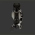 Industrial Robotic Arm Equipment with Black and White Color Scheme Complex Structure and Mechanical Joints