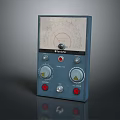 Vintage KNOX Measuring Instrument With Dial Knobs And Red Buttons Blue Casing
