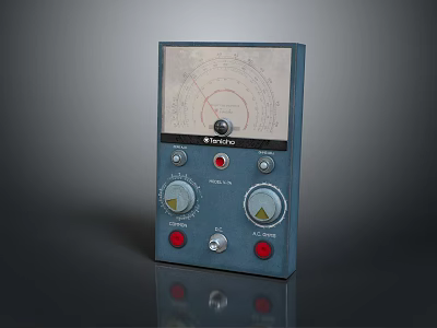 Modern voltmeter multimeter electronic meter instrument meter 3d model