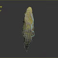 Wooden Stone Sculpture With Irregular Shape And Colorful Textures In 3D Design