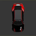 Audi Sport Sports Car With Black Red Stripe Design And Aerodynamic Body