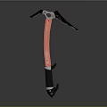 Durable Red And Black Ice Axe With Metal Head And Ergonomic Grip For Mountaineering