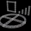 Metal Furniture Frame Structures With Circular And Square Shapes For Home Interior Design