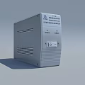Smart Machine Power Supply Unit With Gray Enclosure And Ventilation Holes 3d model