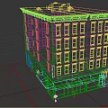 Traditional Red Brick Multi Story Building With Multiple Windows Green Awning And Shop Entrance