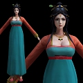 Woman Tang Dynasty Woman Chinese Style Woman Zen Woman Woman Priest Game Woman Cartoon Woman Cartoon Woman Movie Characters Saint 3d model