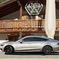 Audi Silver Luxury Sedan With Sleek Design And Scenic Outdoor Background