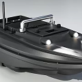 Black Modern Water Vehicle With Streamlined Design Metal Grab Bar Front Lights And Antenna