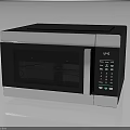 Modern Microwave Oven With Black Door And Digital Control Panel 3d model