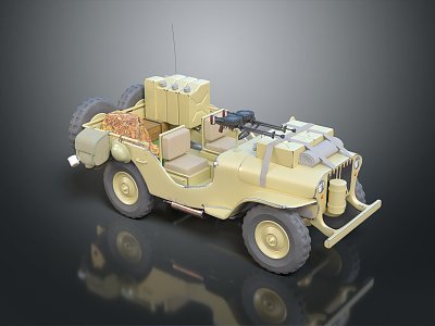 Hyundai off-road vehicle desert buggy Willis jeep desert patrol car 3d model