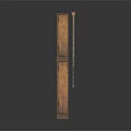 Traditional Wooden Cabinet With Double Doors And Two Tier Storage Design