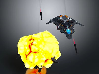 Modern fighter sci-fighter sci-fighter space fighter 3d model
