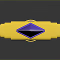 Purple Crystal Sword with Golden Hilt and Shiny Blade Fantasy Weapon Design