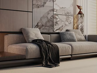 Modern three-seat sofa 3d model