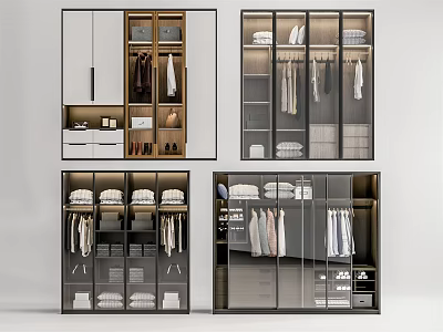 Modern wardrobe locker 3d model