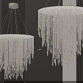 Elegant Modern Crystal Chandelier With Hanging Pendants For Living Room Lighting