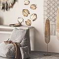 Bohemian Room Decor With Macramé Wall Hangings Feather And Leaf Art