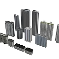 Diverse High-rise Building Models Showcasing Modern Architectural Designs And Various Heights