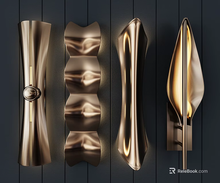 Shiny Metallic Inflatable Decorative Models With Unique Curved Shapes For Events And Advertising 3d model 