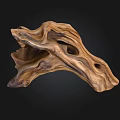 Stone Wood Decorative Sculpture With Natural Texture And Unique Organic Shape