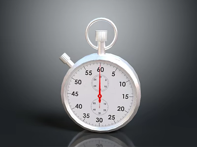 Professional Sports Equipment Analog Stopwatch with Clear Dial and Accurate Timing 3d model