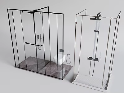 Glass Shower Room Shower 3d model