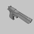 Tactical Pistol with Modern Metal Finish Front Sight Attachment and Textured Grip Design