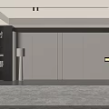 Modern Living Room Interior With Light Walls Cabinetry Floor Lamp Potted Plant And Gray Rug