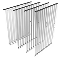 Durable Vertical Blinds With Multiple Slats And Different Lengths For Window Covering