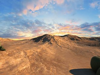 Modern desert high precision natural terrain 3d model