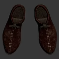 Classic Brown Leather Lace Up Boots With Stitched Design And Retro Style