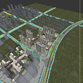 Birds Eye View Planning of Modern Residential Area with High Rise Buildings and Green Spaces
